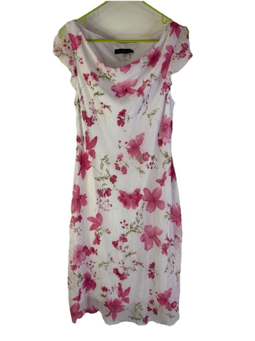 Vintage Y2K Fairy Flounce Slip Dress Pink Floral